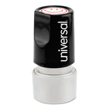 Universal® Round Message Stamp, SMILEY FACE, Pre-Inked/Re-Inkable, Red (UNV10080) Each