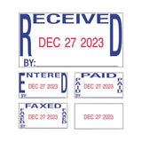 Trodat® Professional 5-in-1 Date Stamp, Self-Inking, 1 x 1.63, Blue/Red (USST5444) Each