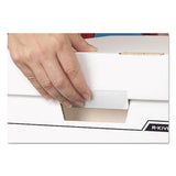 Bankers Box® DATA-PAK Storage Boxes, Letter Files, 13.75" x 17.75" x 13", White/Blue, 12/Carton (FEL00648) Carton of 12