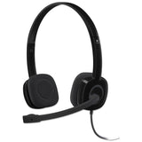 Logitech® H151 Binaural Over The Head Headset, Black (LOG981000587) Each