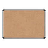 Universal® Cork Board with Aluminum Frame, 24 x 18, Tan Surface (UNV43712) Each
