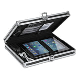 Vaultz® Locking Storage Clipboard, 0.38" Clip Capacity, Holds 8.5 x 11 Sheets, Black/Chrome (IDEVZ00151DAS) Each