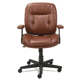 OIF Swivel/Tilt Bonded Leather Task Chair, Supports 250 lb, 16.93" to 20.67" Seat Height, Chestnut Brown Seat/Back, Black Base (OIFST4859) Each