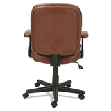 OIF Swivel/Tilt Bonded Leather Task Chair, Supports 250 lb, 16.93" to 20.67" Seat Height, Chestnut Brown Seat/Back, Black Base (OIFST4859) Each