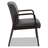 Alera® Alera Reception Lounge WL Series Guest Chair, 24.21" x 24.8" x 32.67", Black Seat, Black Back, Espresso Base (ALERL4319E) Each