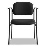 HON® VL616 Stacking Guest Chair with Arms, Fabric Upholstery, 23.25" x 21" x 32.75", Black Seat, Black Back, Black Base (BSXVL616VA10) Each