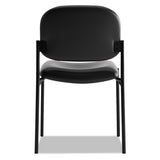 HON® VL606 Stacking Guest Chair without Arms, Bonded Leather Upholstery, 21.25" x 21" x 32.75", Black Seat, Black Back, Black Base (BSXVL606SB11) Each