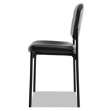 HON® VL606 Stacking Guest Chair without Arms, Bonded Leather Upholstery, 21.25" x 21" x 32.75", Black Seat, Black Back, Black Base (BSXVL606SB11) Each