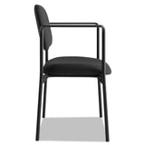 HON® VL616 Stacking Guest Chair with Arms, Fabric Upholstery, 23.25" x 21" x 32.75", Black Seat, Black Back, Black Base (BSXVL616VA10) Each
