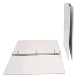 Universal® Economy Round Ring View Binder, 3 Rings, 1" Capacity, 11 x 8.5, White (UNV20962) Each