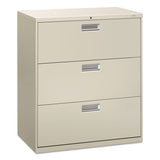 HON® Brigade 600 Series Lateral File, 3 Legal/Letter-Size File Drawers, Light Gray, 36" x 18" x 39.13" (HON683LQ) Each
