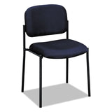 HON® VL606 Stacking Guest Chair without Arms, Fabric Upholstery, 21.25" x 21" x 32.75", Navy Seat, Navy Back, Black Base (BSXVL606VA90) Each