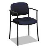 HON® VL616 Stacking Guest Chair with Arms, Fabric Upholstery, 23.25" x 21" x 32.75", Navy Seat, Navy Back, Black Base (BSXVL616VA90) Each