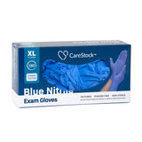 CareStock™ Exam Glove X-Large NonSterile Nitrile Standard Cuff Length Textured Fingertips Blue Chemo Tested (1230899_BX) 180/BX