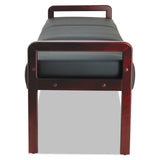 Alera® Alera Reception Lounge WL Series Bench, Three-Seater, 65.75w x 22.25d x 22.88h, Black/Mahogany (ALERL2419M) Each