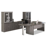 Mayline Medina Series Laminate Curved Desk Top, 72w x 36d x 29.5h, Gray Steel (MLNMNDT72LGS) Each