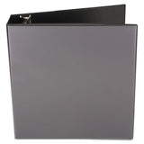 Universal® Economy Round Ring View Binder, 3 Rings, 2" Capacity, 11 x 8.5, Black (UNV20981) Each