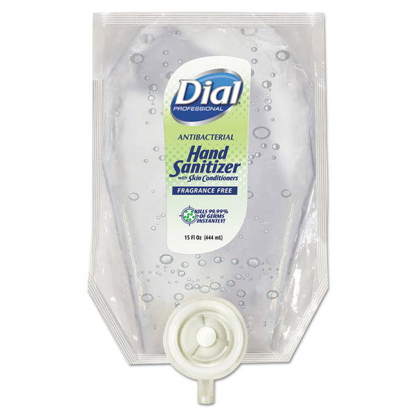 Dial® Professional Antibacterial Gel Hand Sanitizer Refill for Versa Dispenser, Fragrance-Free, 15 oz, 6/Carton (DIA12258CT)