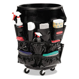 Rubbermaid Brute Caddy Bag, 12 Compartments, Black, 6/Carton (RCP1867533CT) Case of 6