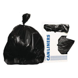 Heritage Bag High-Density Waste Can Liners, 45 gal, 16 microns, 40" x 48", Black, 250/Carton (HERZ8048VKR01) Case of 150