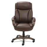 Alera® Alera Veon Series Executive High-Back Bonded Leather Chair, Supports Up to 275 lb, Brown Seat/Back, Bronze Base (ALEVN4159) Each