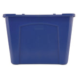 Rubbermaid® Commercial Stacking Recycle Bin, 14 gal, Polyethylene, Blue (RCP571473BE) Each