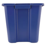 Rubbermaid® Commercial Stacking Recycle Bin, 14 gal, Polyethylene, Blue (RCP571473BE) Each