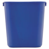 Rubbermaid® Commercial Deskside Recycling Container, Small, 13.63 qt, Plastic, Blue (RCP295573BE) Each