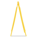 Rubbermaid® Commercial Multilingual "Caution" Floor Sign, 11 x 12 x 25, Bright Yellow (RCP611200YW) Each