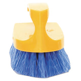 Rubbermaid® Commercial Iron-Shaped Handle Scrub Brush, Blue Polypropylene Bristles, 6" Brush, 6" Yellow Plastic Handle (RCP6482COB) Each