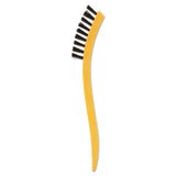 Rubbermaid® Commercial Synthetic-Fill Tile and Grout Brush, Black Plastic Bristles, 2.5" Brush, 8.5" Yellow Plastic Handle (RCP9B56BLA) Each