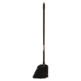 Rubbermaid® Commercial Angled Lobby Broom, Poly Bristles, 35" Handle, Black (RCP637400BLA) Each