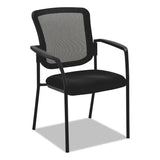 Alera® Alera Mesh Guest Stacking Chair, 26" x 25.6" x 36.2", Black Seat, Black Back, Black Base (ALEEL4314) Each
