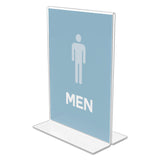 deflecto® Classic Image Double-Sided Sign Holder, 5 x 7 Insert, Clear (DEF69101) Each