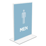 deflecto® Classic Image Double-Sided Sign Holder, 5 x 7 Insert, Clear (DEF69101) Each