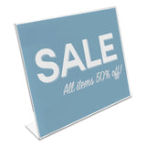 deflecto® Classic Image Slanted Sign Holder, Landscaped, 11 x 8.5 Insert, Clear (DEF66701) Each