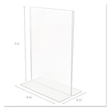 deflecto® Classic Image Double-Sided Sign Holder, 5 x 7 Insert, Clear (DEF69101) Each