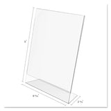 deflecto® Classic Image Slanted Sign Holder, Portrait, 8.5 x 11 Insert, Clear (DEF69701) Each