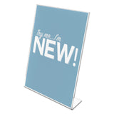 deflecto® Classic Image Slanted Sign Holder, Portrait, 8.5 x 11 Insert, Clear (DEF69701) Each