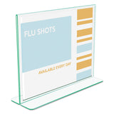 deflecto® Superior Image Premium Green Edge Sign Holders, 11 x 8.5 Insert, Clear/Green (DEF5991890) Each