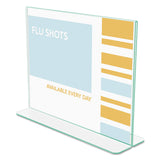 deflecto® Superior Image Premium Green Edge Sign Holders, 11 x 8.5 Insert, Clear/Green (DEF5991890) Each