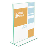 deflecto® Superior Image Premium Green Edge Sign Holders, 8.5 x 11 Insert, Clear/Green (DEF5991790) Each