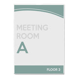 Deflecto Superior Image Slanted Sign Holder, Portrait, 8 1/2 x 11 Insert, Clear (DEF590101) Each