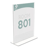 deflecto® Superior Image Double Sided Sign Holder, 8.5 x 11 Insert, Clear (DEF590801) Each