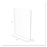 deflecto® Superior Image Double Sided Sign Holder, 8.5 x 11 Insert, Clear (DEF590801) Each
