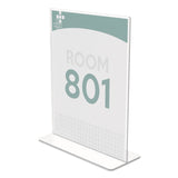 deflecto® Superior Image Double Sided Sign Holder, 8.5 x 11 Insert, Clear (DEF590801) Each