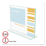 deflecto® Superior Image Premium Green Edge Sign Holders, 11 x 8.5 Insert, Clear/Green (DEF5991890) Each