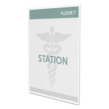 deflecto® Superior Image Cubicle Sign Holder, 8.5 x 11 Insert, Clear (DEF588601) Each
