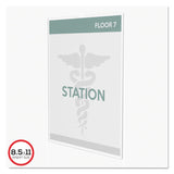 deflecto® Superior Image Cubicle Sign Holder, 8.5 x 11 Insert, Clear (DEF588601) Each