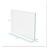 deflecto® Superior Image Premium Green Edge Sign Holders, 11 x 8.5 Insert, Clear/Green (DEF5991890) Each